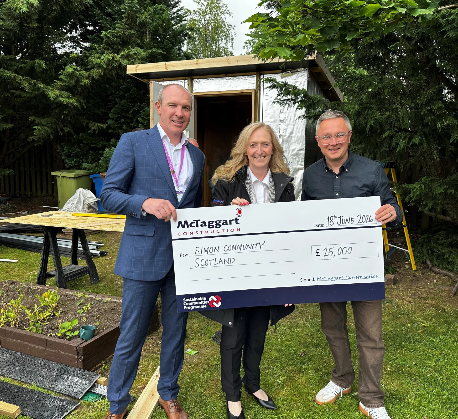 McTaggart Construction Marks 80 Years with £25,000 Donation to Simon Community Scotland.